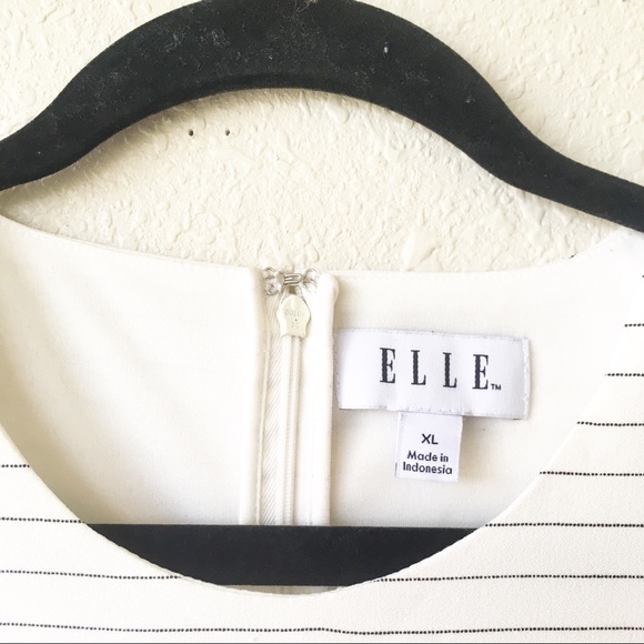 Elle Striped Asymmetrical Peplum Top - Picture 5 of 5